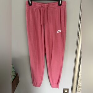 Nike Pink Women's Fleece Joggers with Swoosh